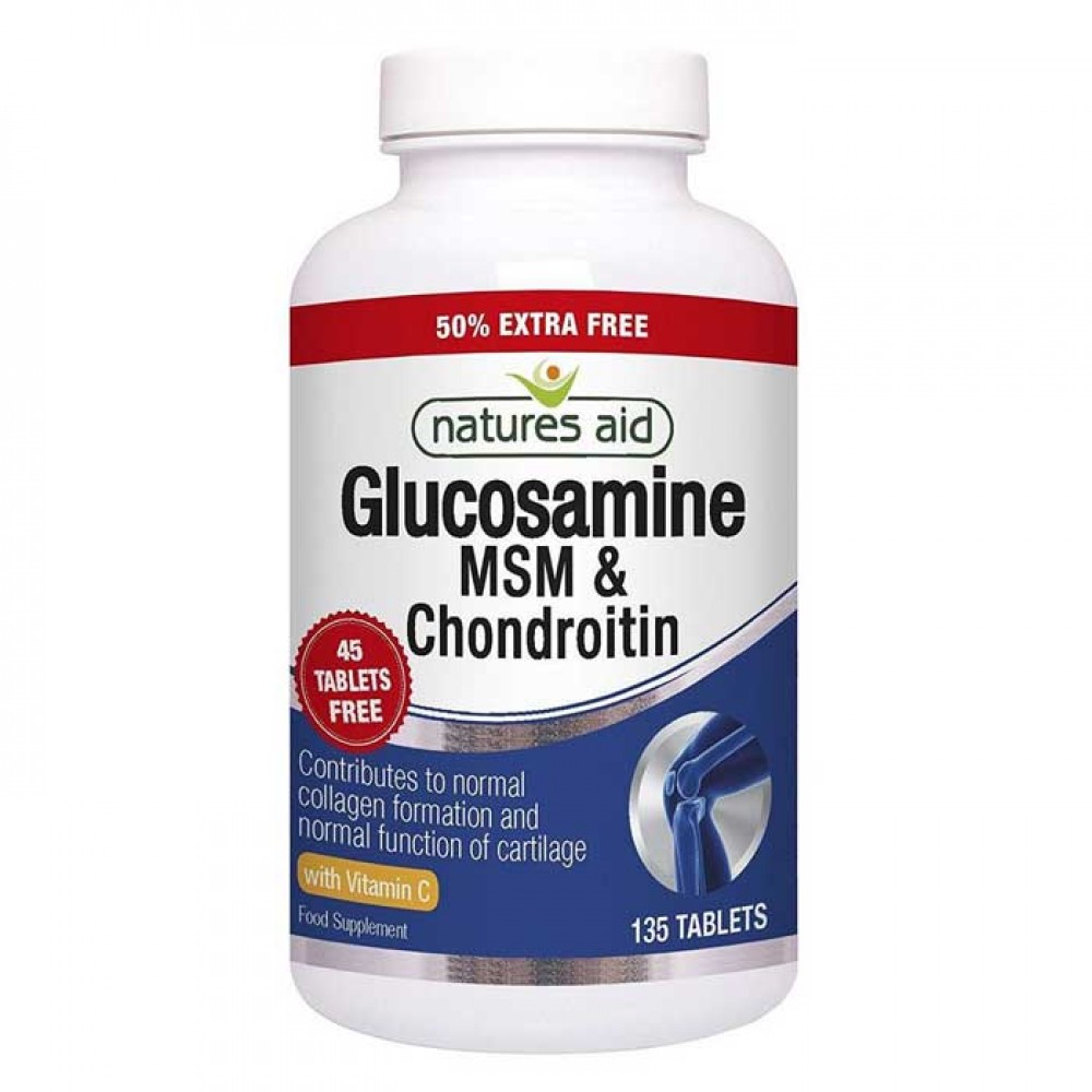 Glucosamine 500mg,MSM 500mg & Chondroitin 100mg 135 tabs Natures